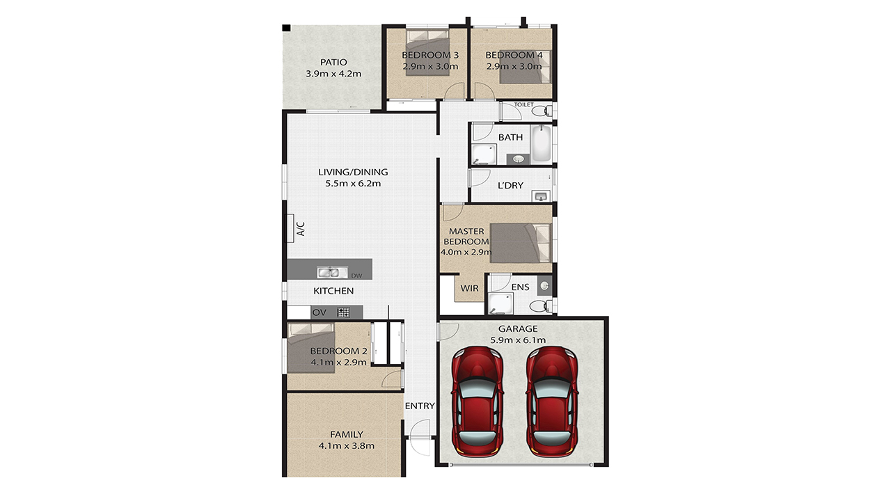2D Textured Floor Plan sample